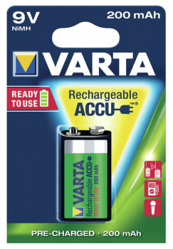 Varta Ready2Use Accu 9V Block 200mAh Blister mit 1 Stück