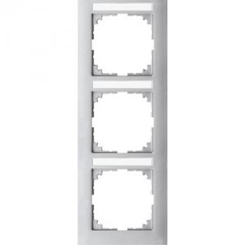 M-Pure Rahmen 3-fach MEG4032-3660 beschriftbar aluminium edelmatt