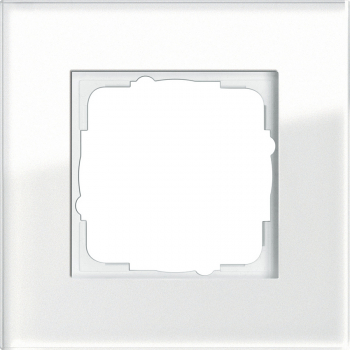 Gira 021112 Rahmen 1-fach weißglas
