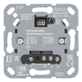 Gira 540100 Universal LED-Dimmereinsatz Komfort 100W