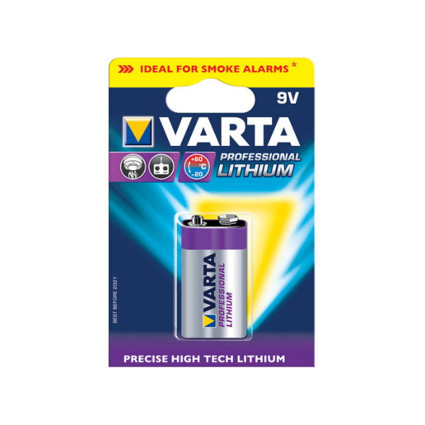 Varta Professional Lithium 9V Block Blister mit 1 Stück