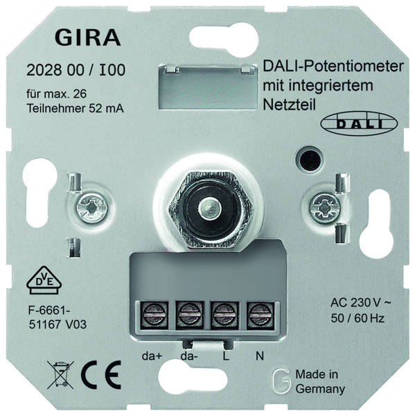 Gira 202800 Dali Potentiometer mit integiertem Netzteil